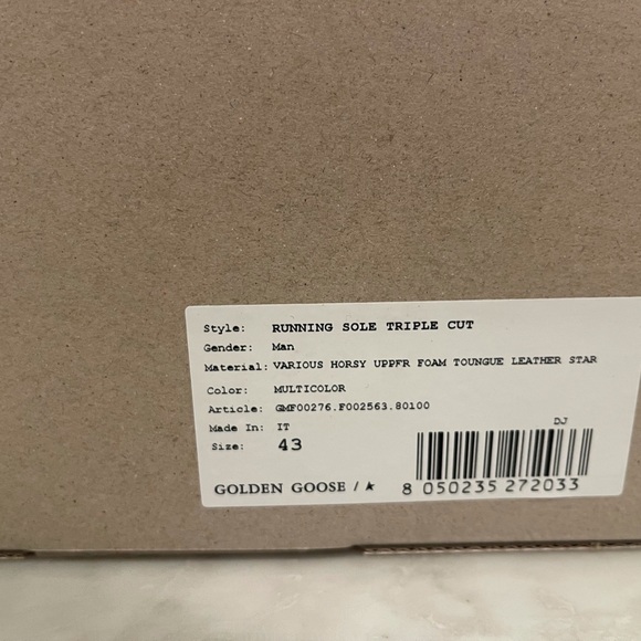 $695 Golden Goose Running Sole Sneakers in Animal-print Various Horsy EU 43 US10 - Picture 2 of 10